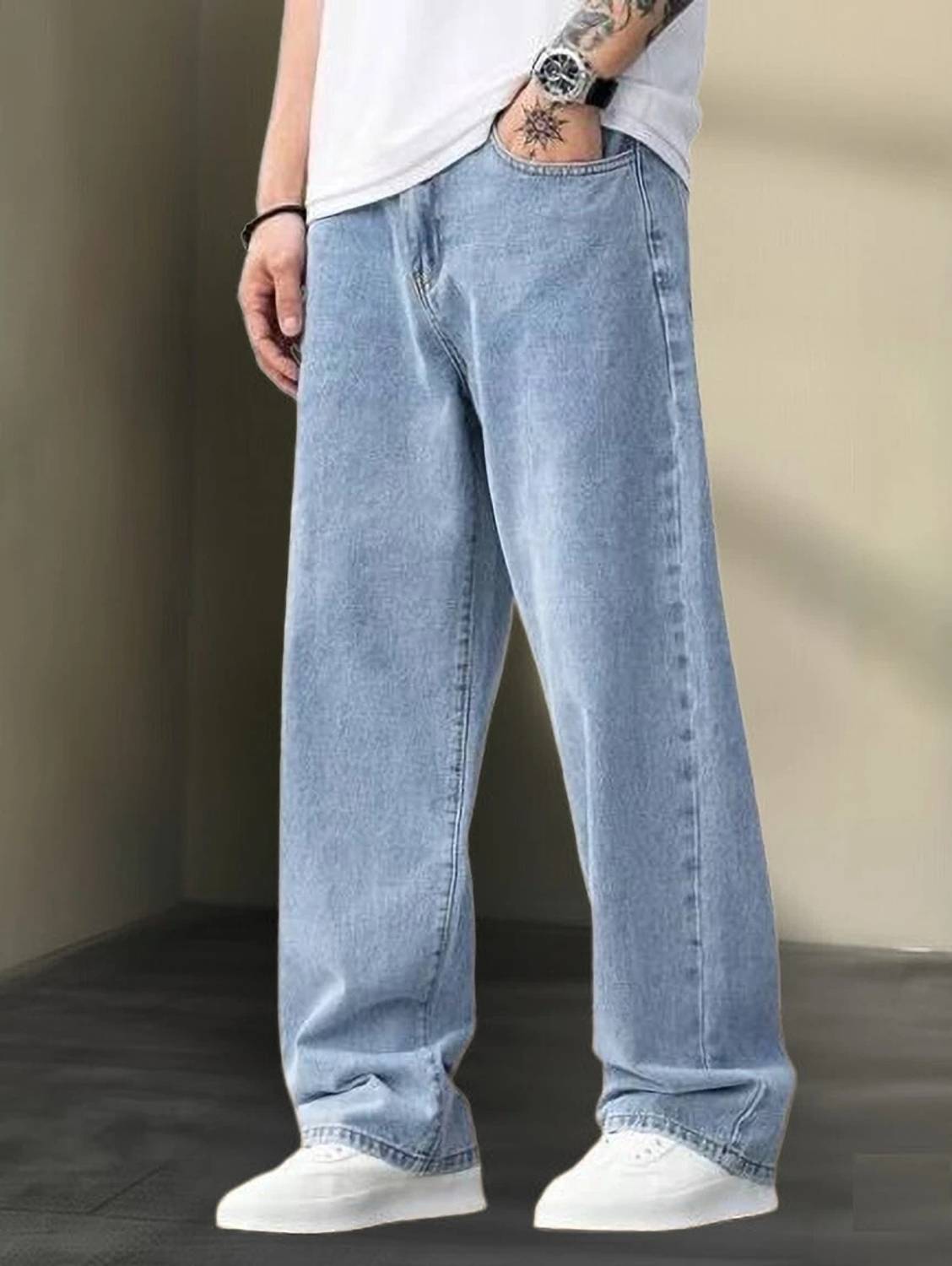 Gaucha Loose Fit Men Light Blue Jeans - Image 1