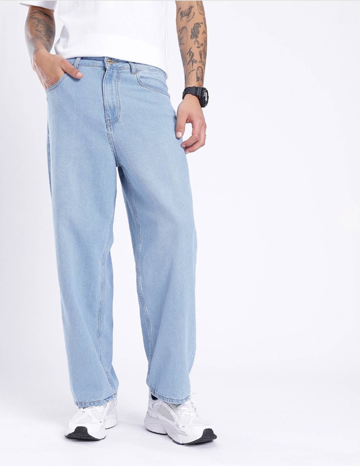 DENIM4MEN Straight Fit Men Light Blue Jeans - Image 3