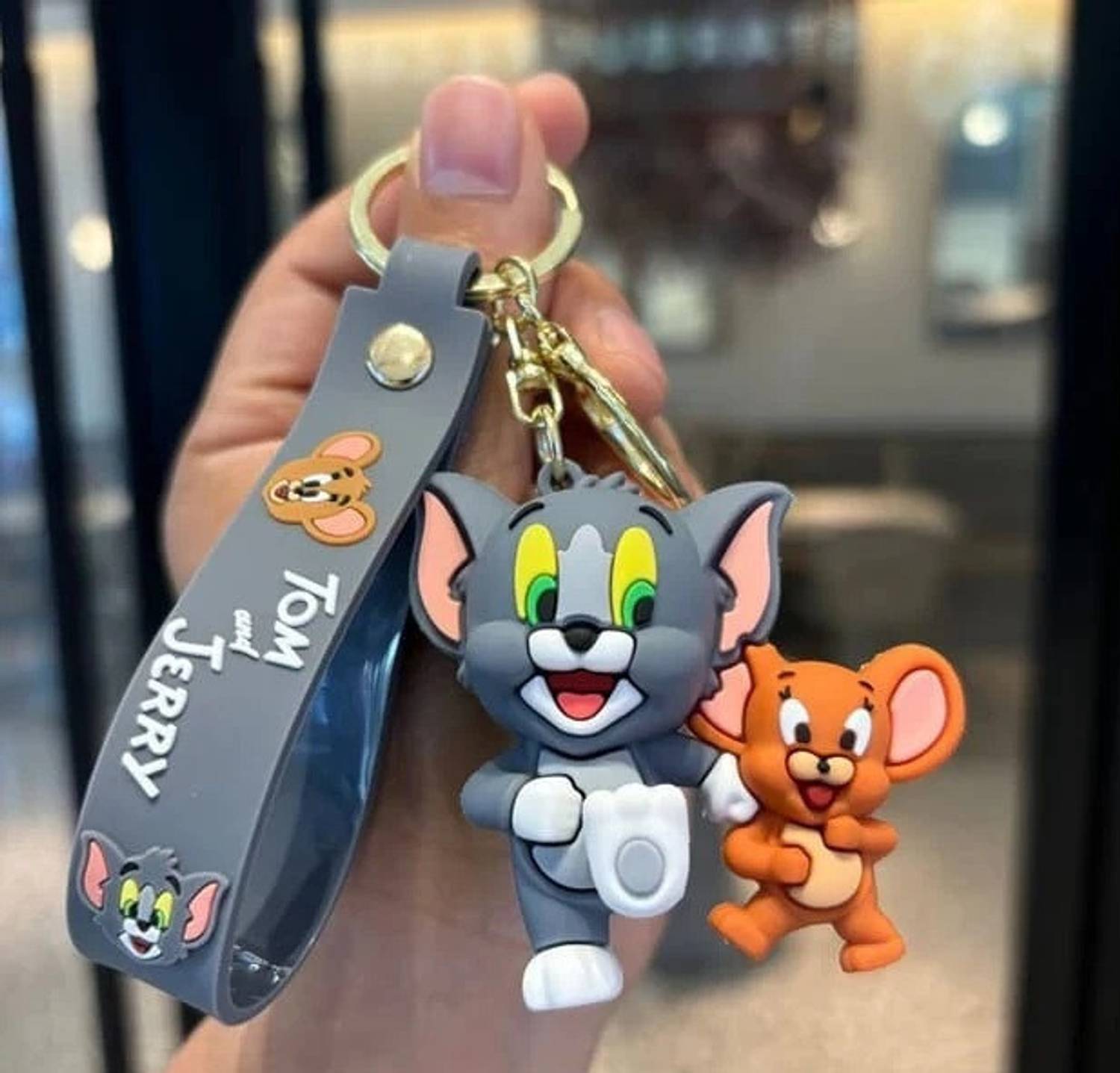 Mini foot prints Tom and Jerry 3D Silicone Keychain Pair Pack of 1 - Image 4
