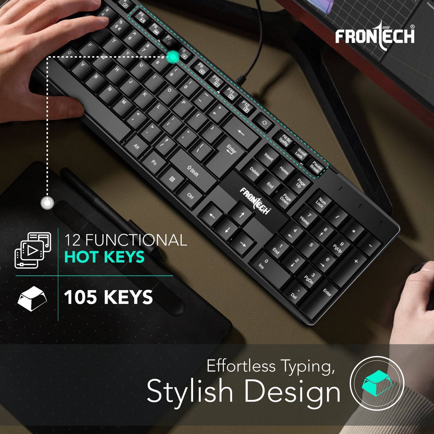 Frontech FT-1671 Wired USB Desktop Keyboard - Image 5