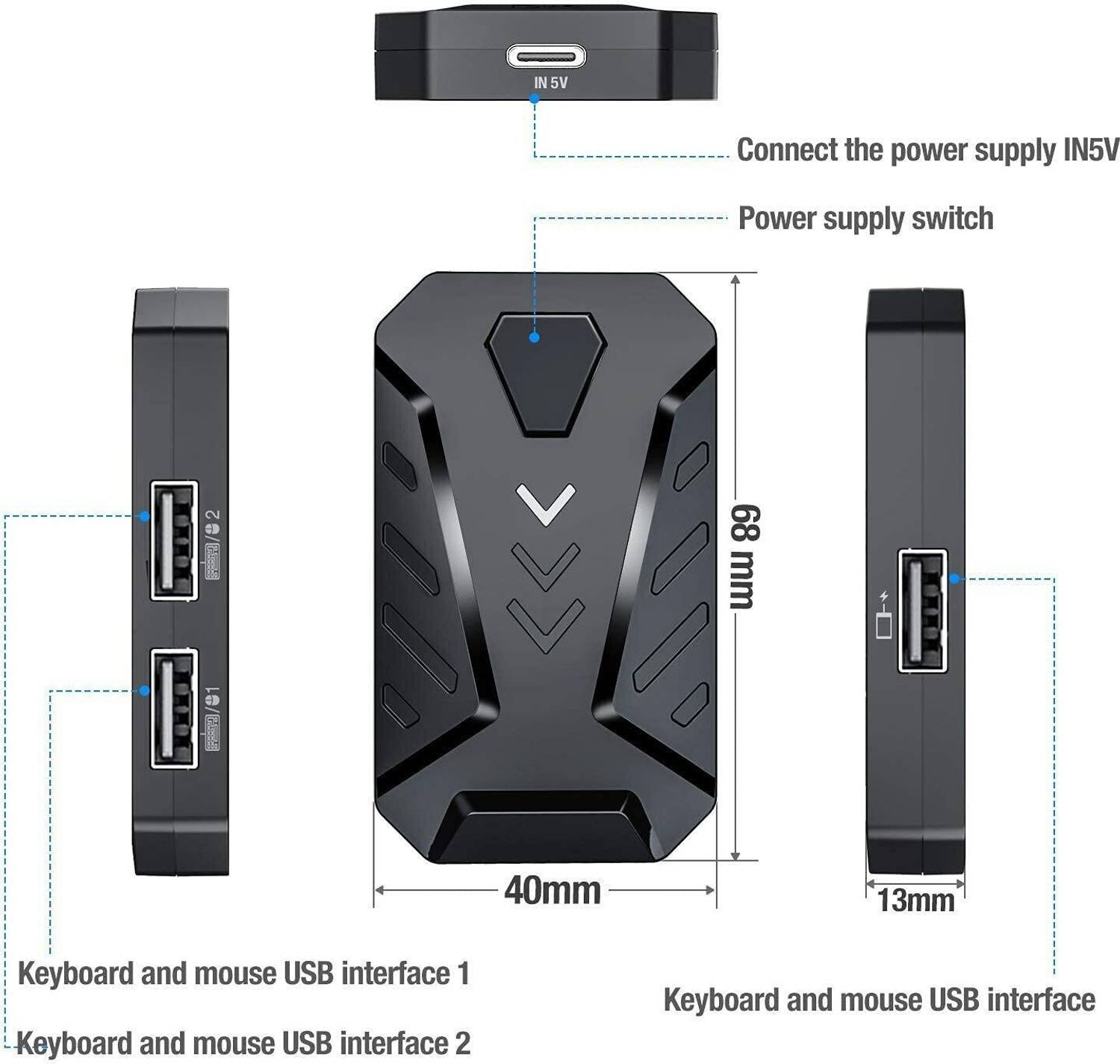 BCG Gaming Keyboard Mouse Converter Adapter - Image 2