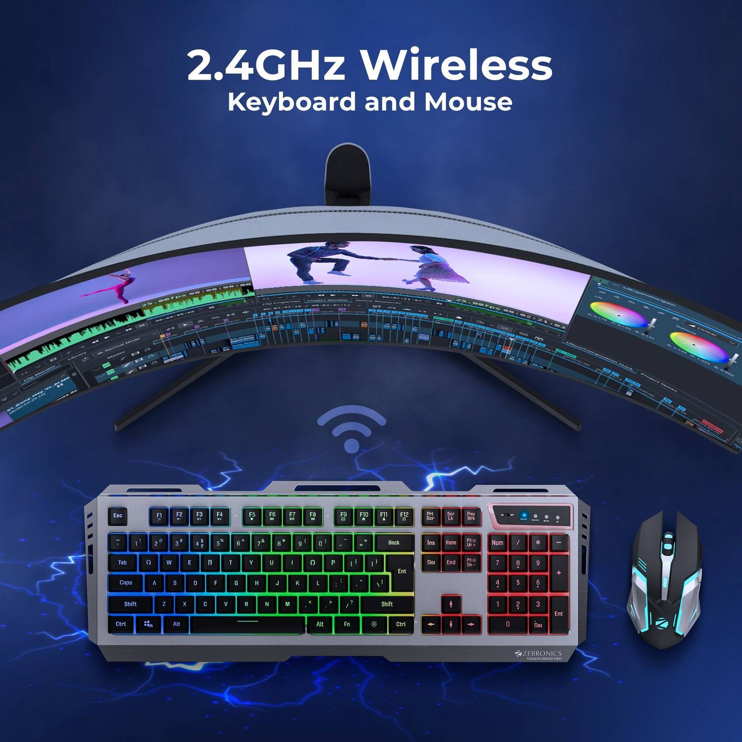 ZEBRONICS Transformer Pro Wireless Gaming Keyboard - Image 4