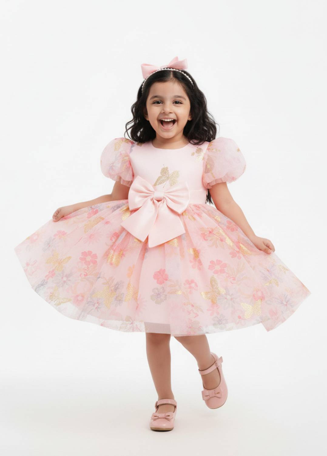 Kidozcrown Girls Midi/Knee Length Party Dress