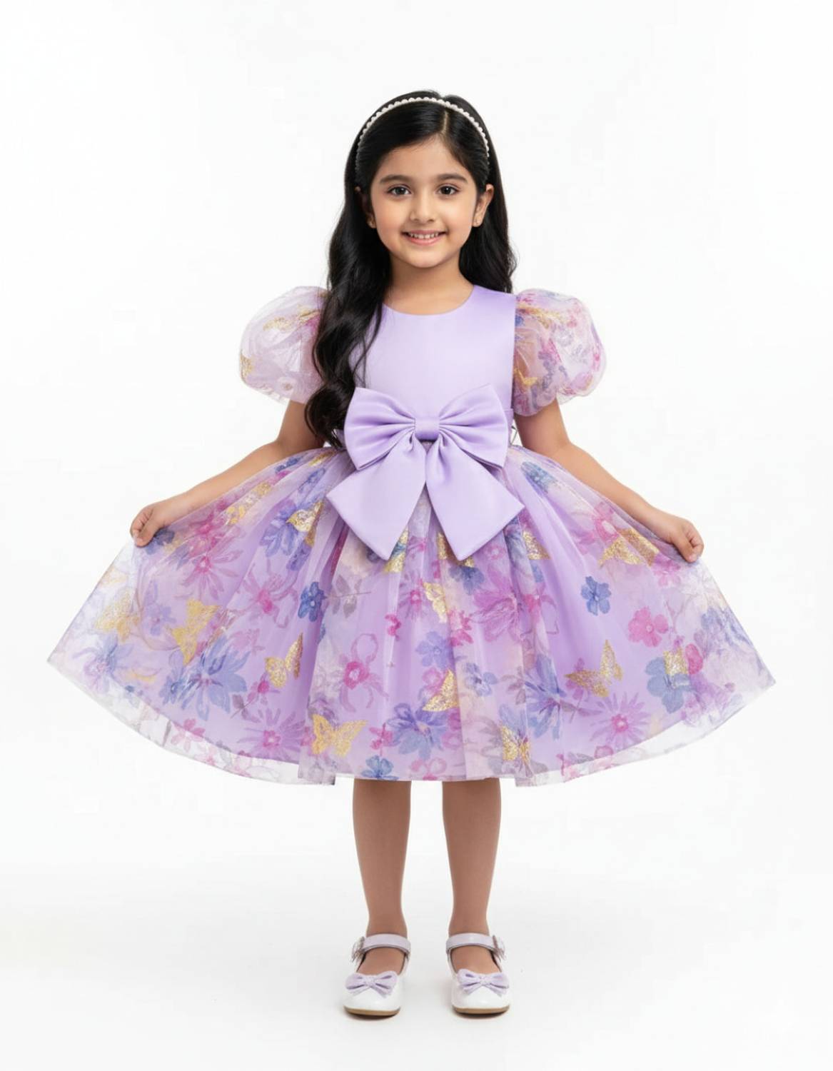 Kidozcrown Girls Midi/Knee Length Party Dress