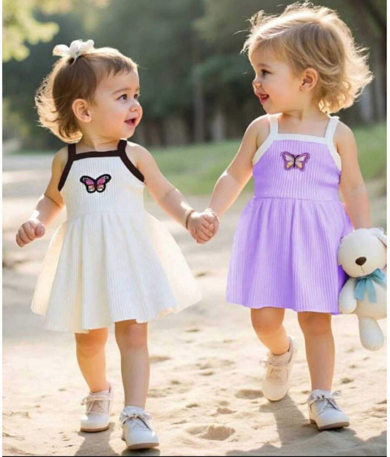 DAWINAR Baby Girls Midi/Knee Length Casual Dress