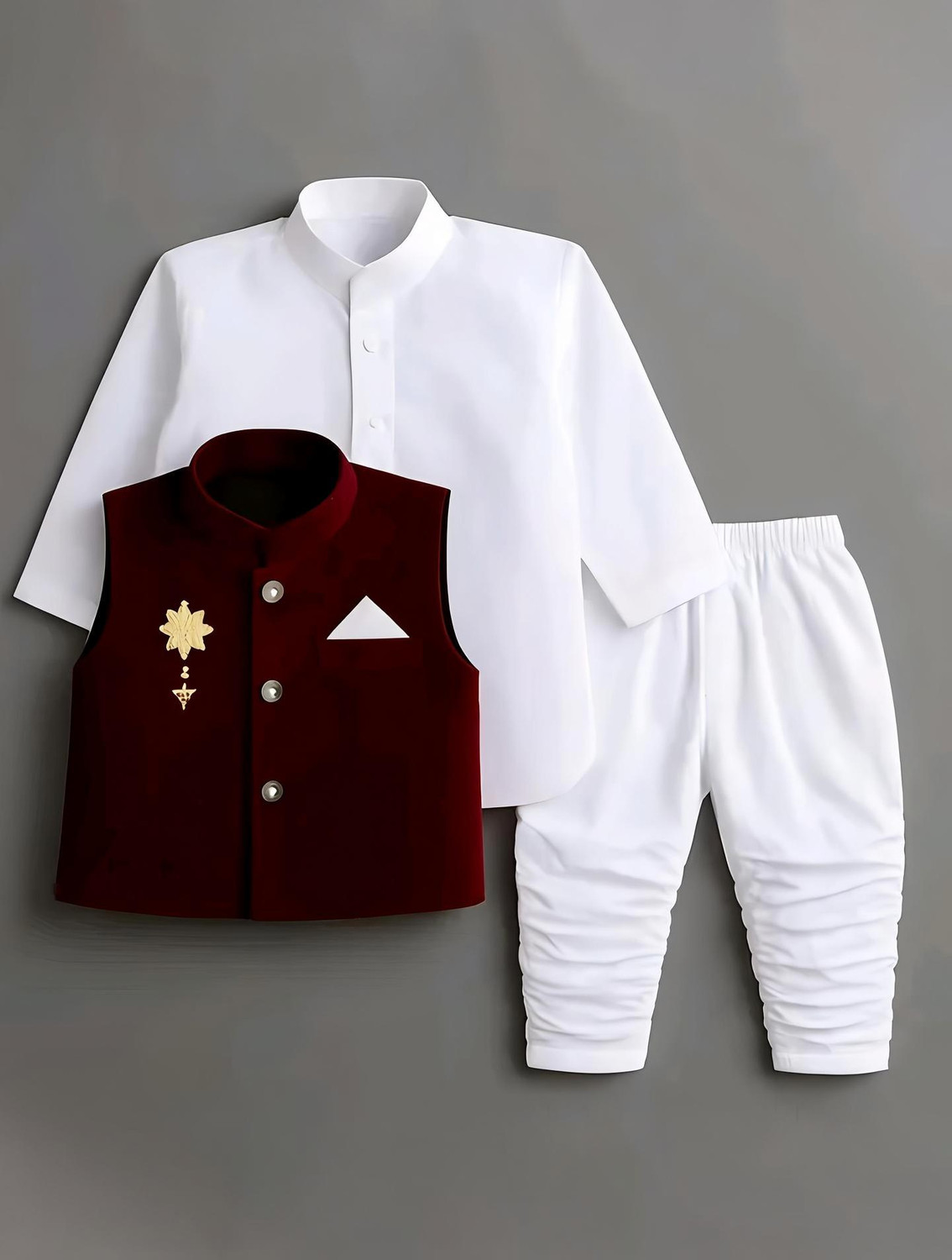 ABLaskar Baby Boys Wedding Kurta and Pyjama Set