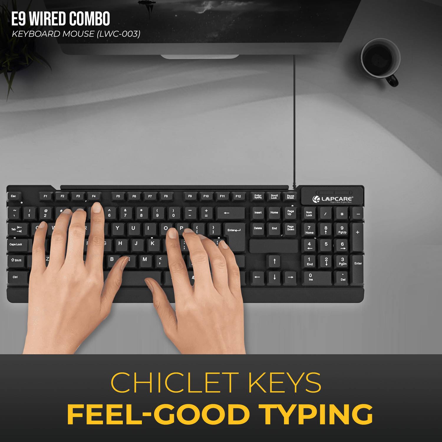 LAPCARE E9 Wired Keyboard and Mouse Set - Image 4