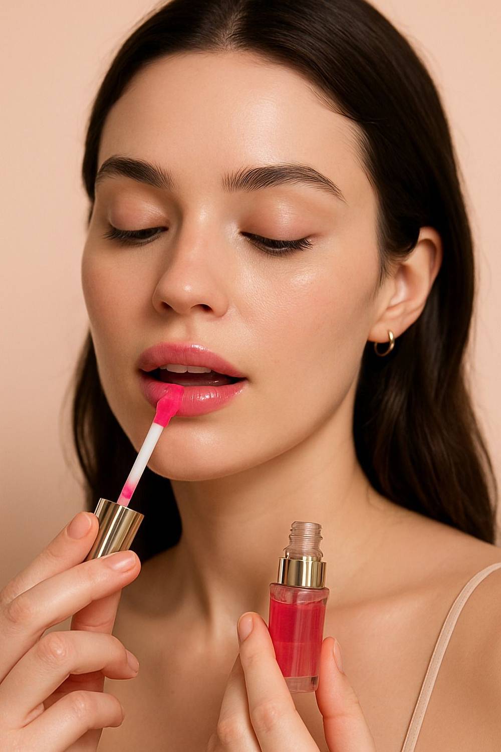 HSQ Crystal Shine Pink Lip Gloss - Image 3