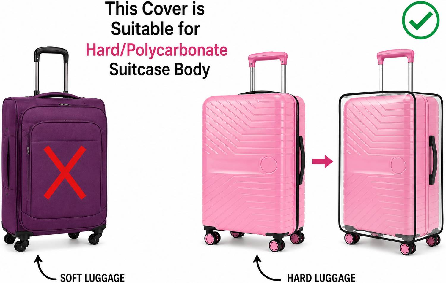 KLASSY Transparent Trolley Luggage Cover - Image 4