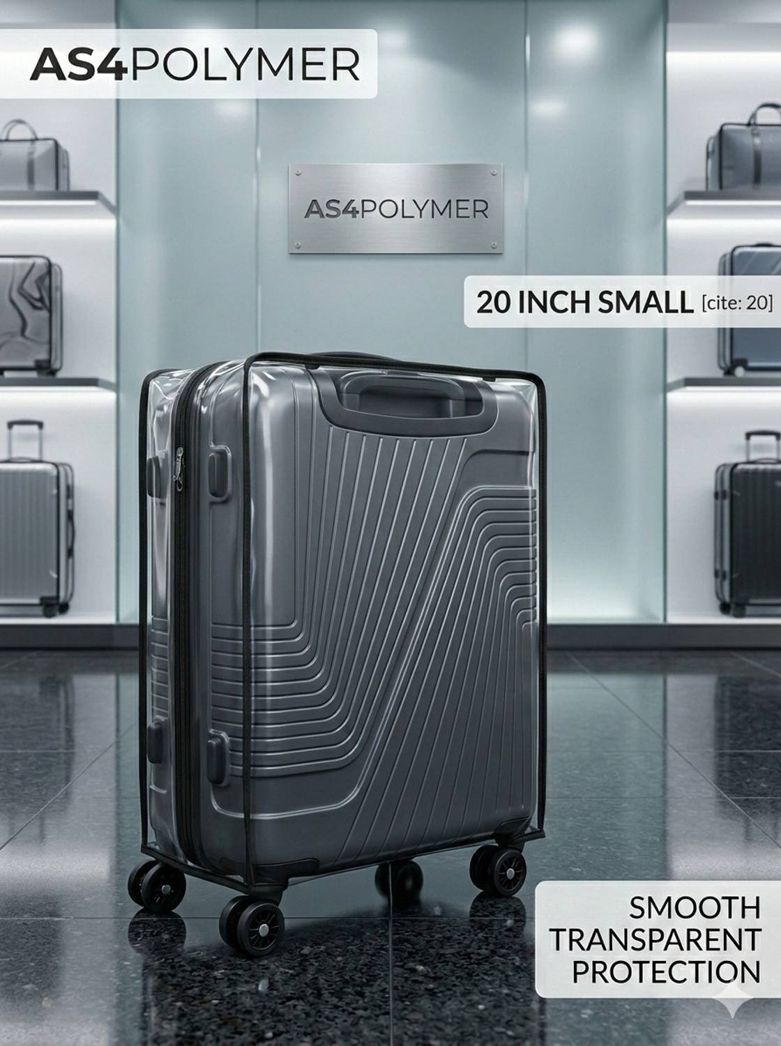 KLASSY Transparent Trolley Luggage Cover - Image 1