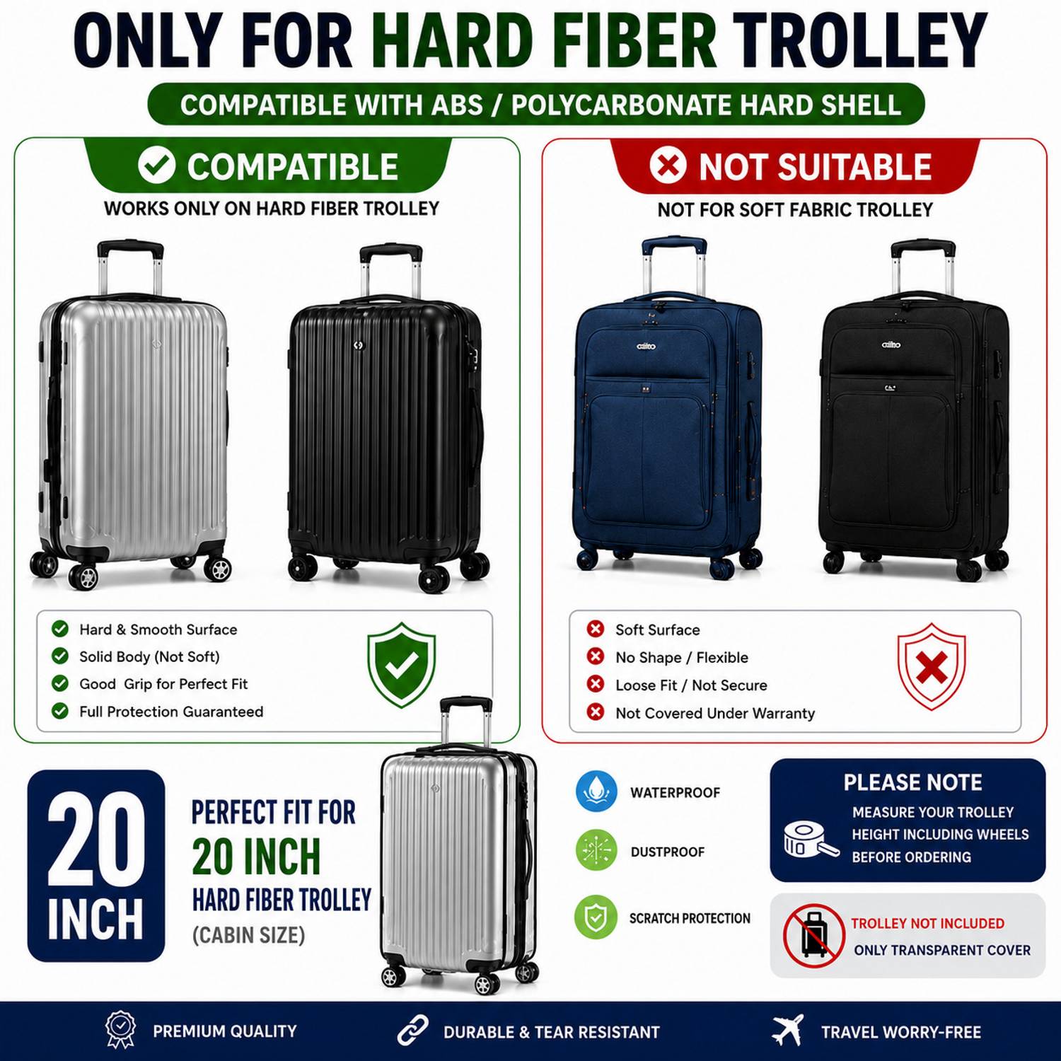 KLASSY Transparent Trolley Luggage Cover - Image 2