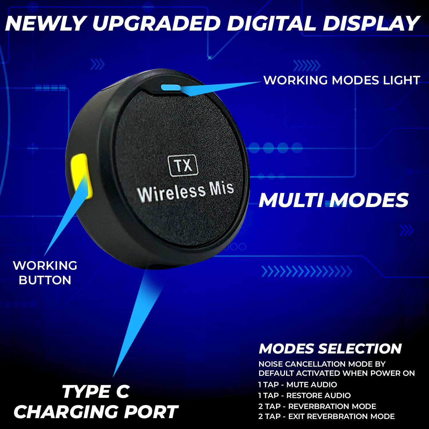 MOOZMOB Dual Round Wireless Mic for Type C Mobiles - Image 4