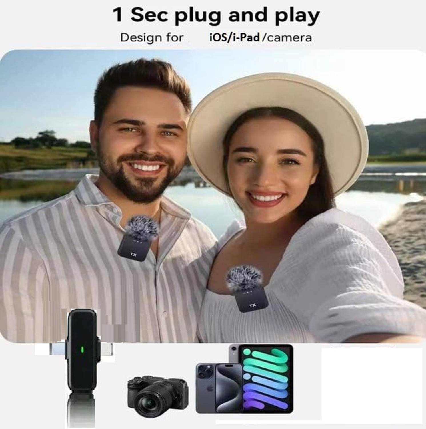 MOBONE F15-2 Dual Wireless Lapel Mic - Image 5