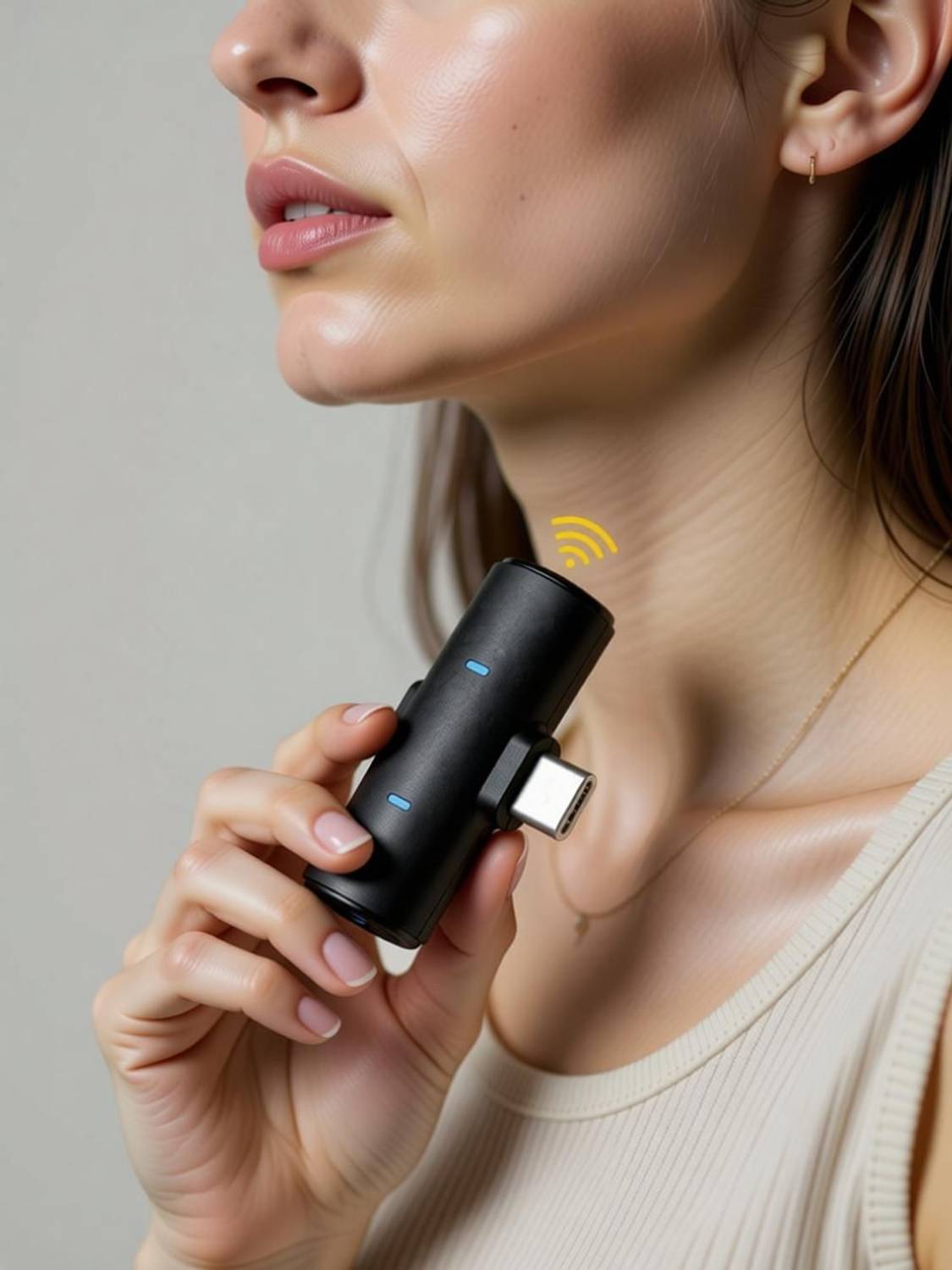 MOOZMOB Dual Round Wireless Mic for Type C Mobiles - Image 2