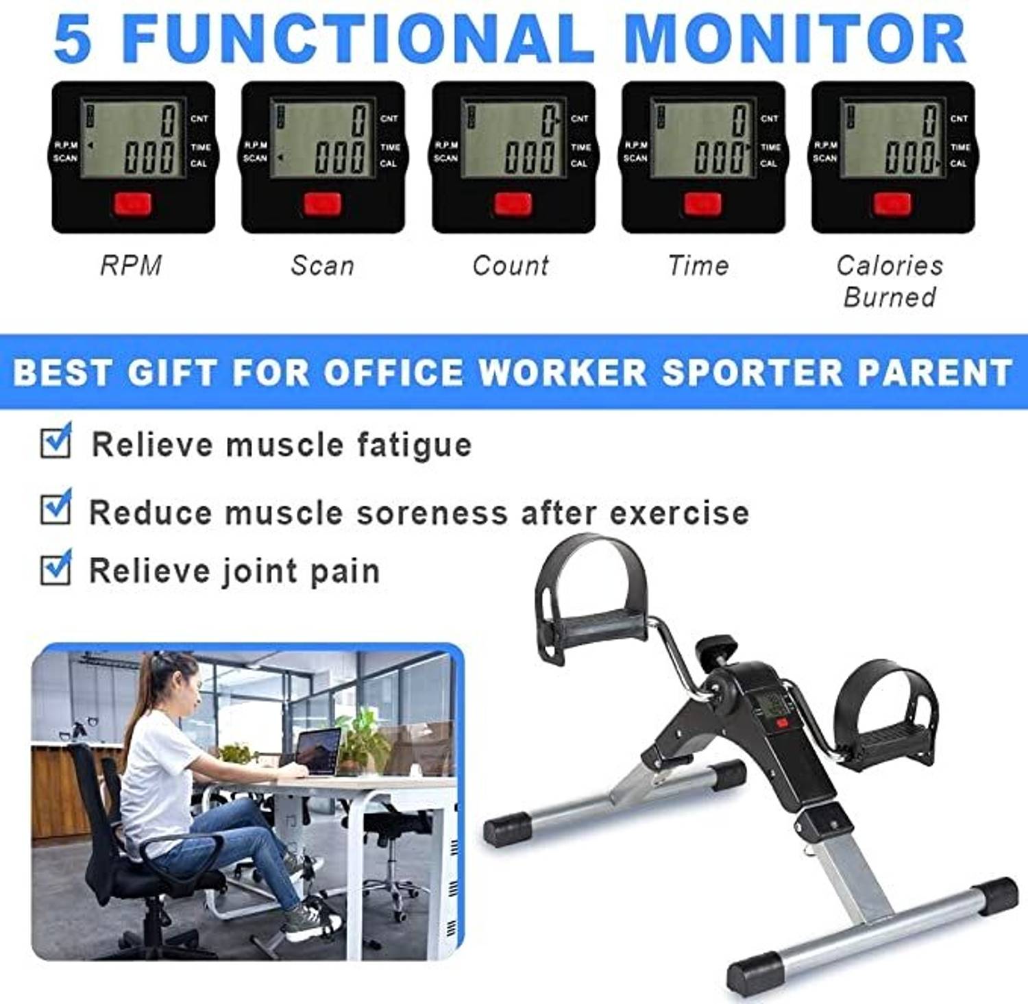 ZAIZ Pedal Exerciser with Digital Display - Image 5