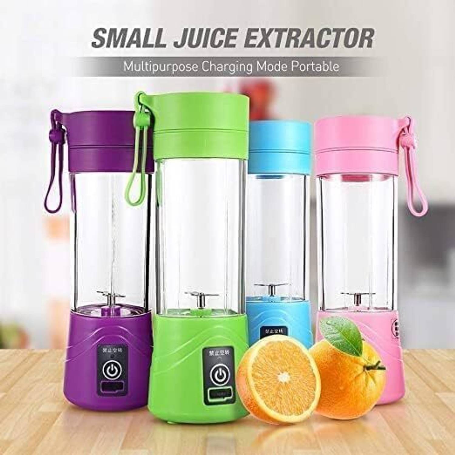 sleekon Portable 6-Blade Juicer Blender Multicolor - Image 4