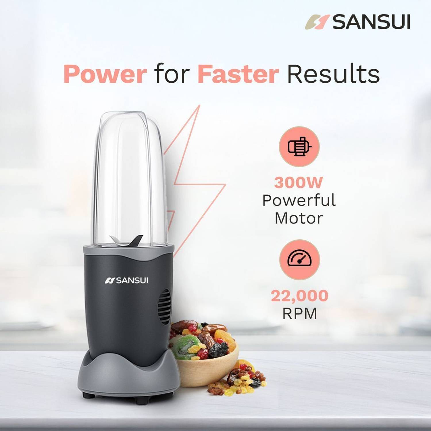Sansui Plus 300 W Mixer Blender - Image 2