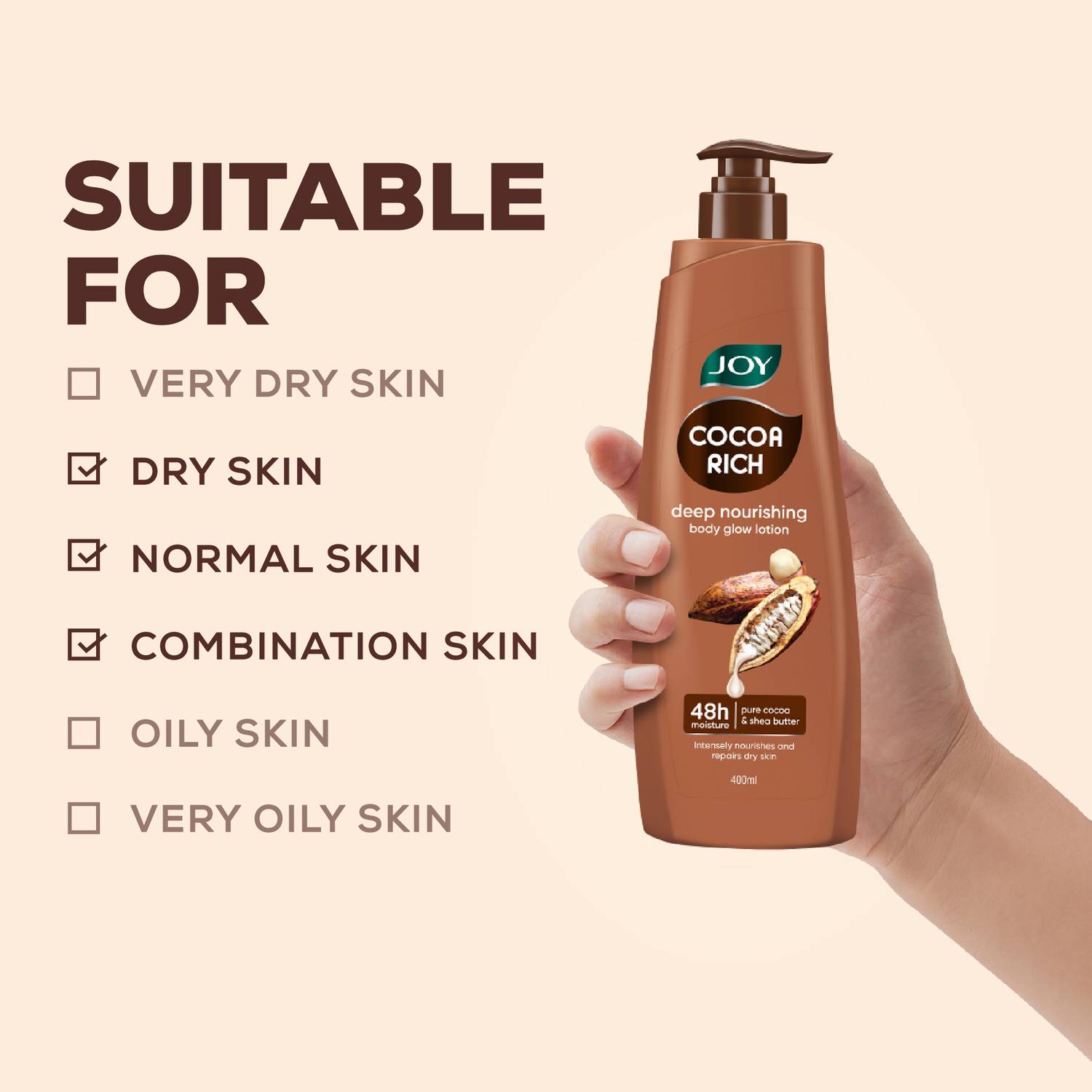 Joy Cocoa Rich Deep Nourishing Body Glow Lotion - Image 5
