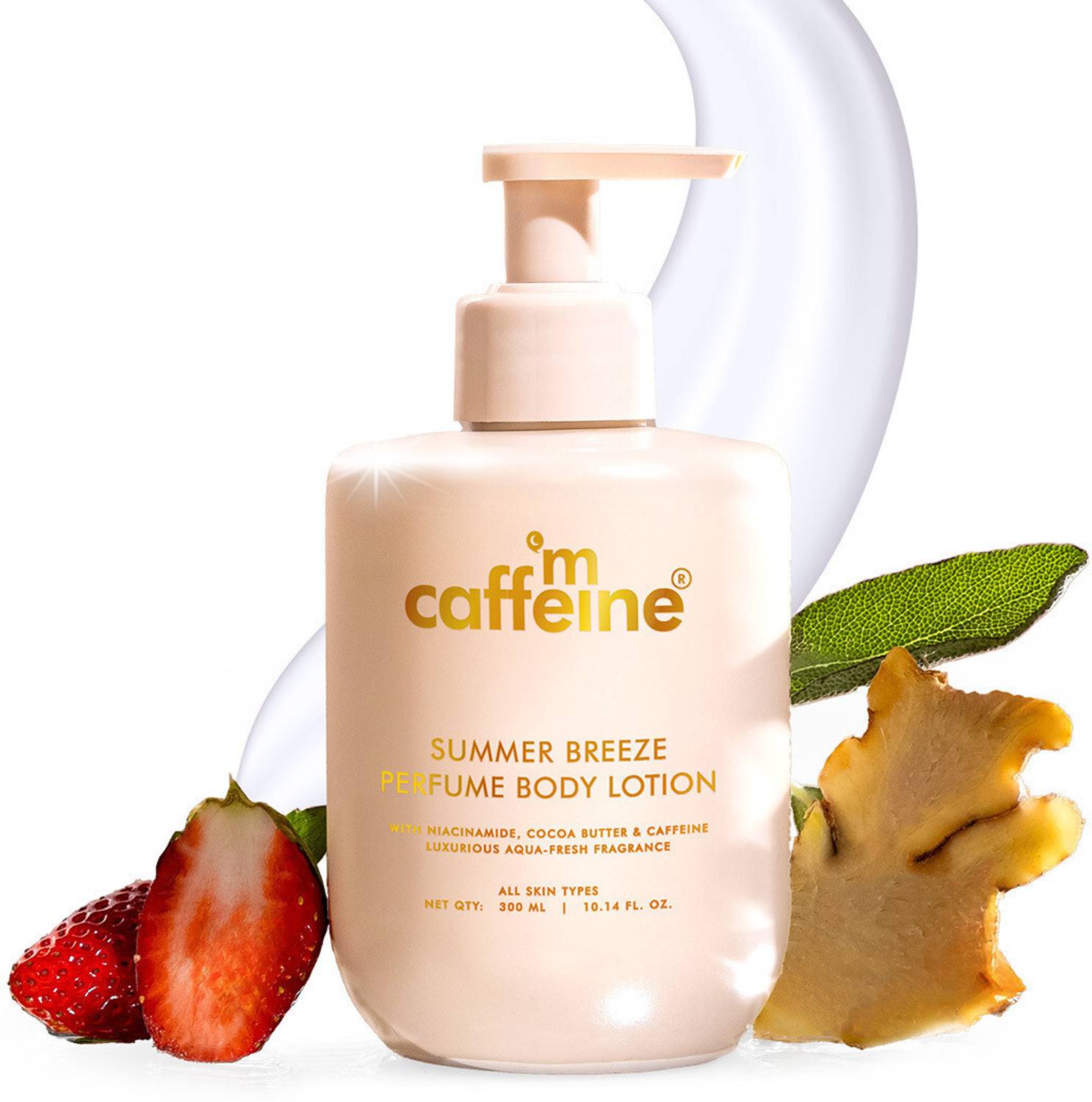 mCaffeine Summer Breeze Perfume Body Lotion | Deeply Moisturizes | Aqua-Fresh Scent