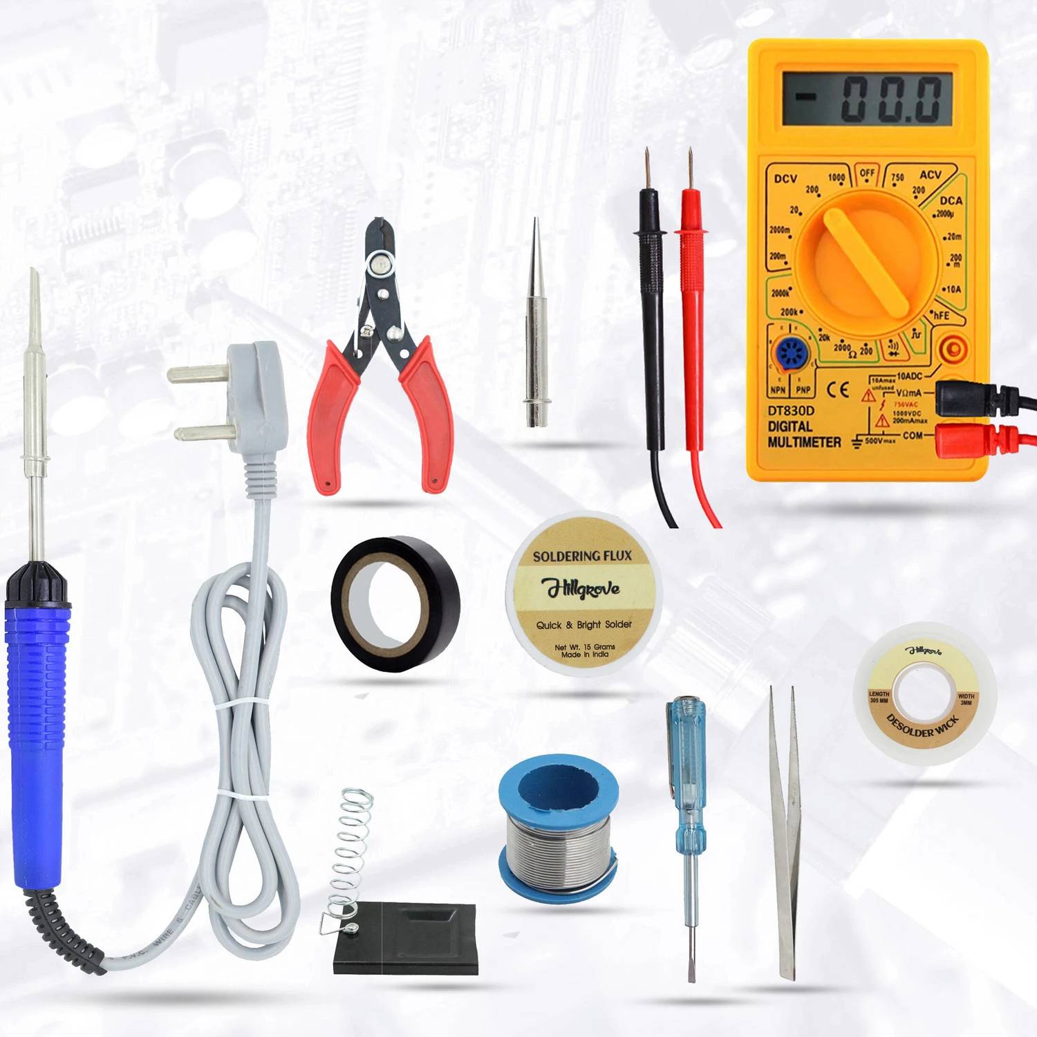 Shopsy Hillgrove 11in1 Soldering Iron Kit with Digital Multimeter - Image 1