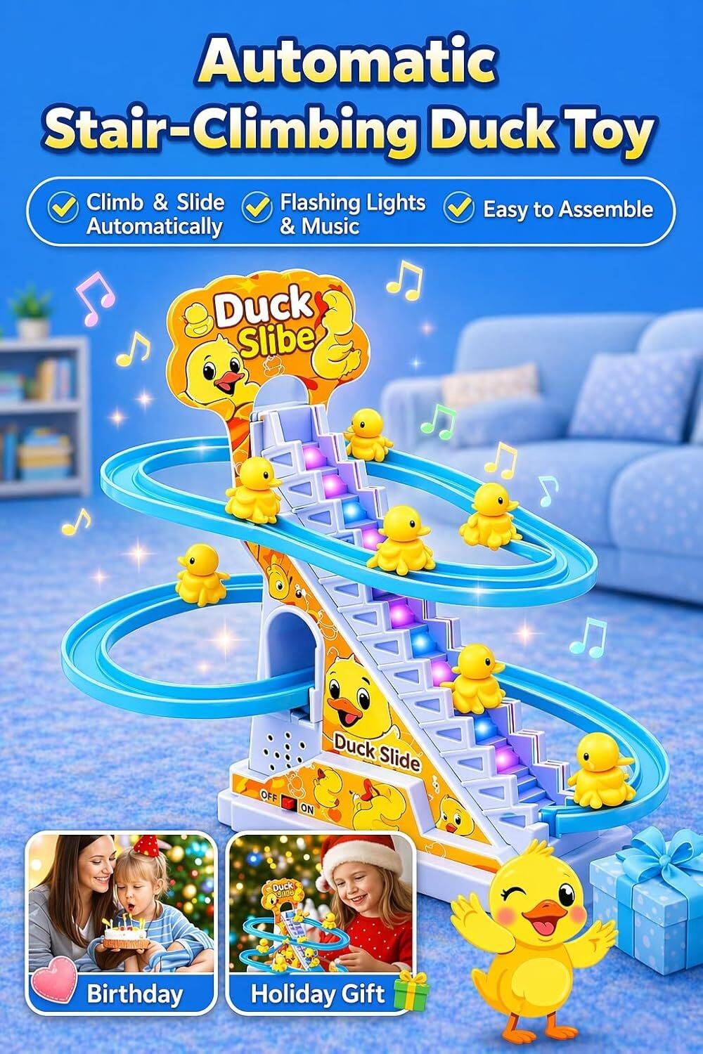 J K INTERNATIONAL Duck Slide Set Toy for Kids - Image 3