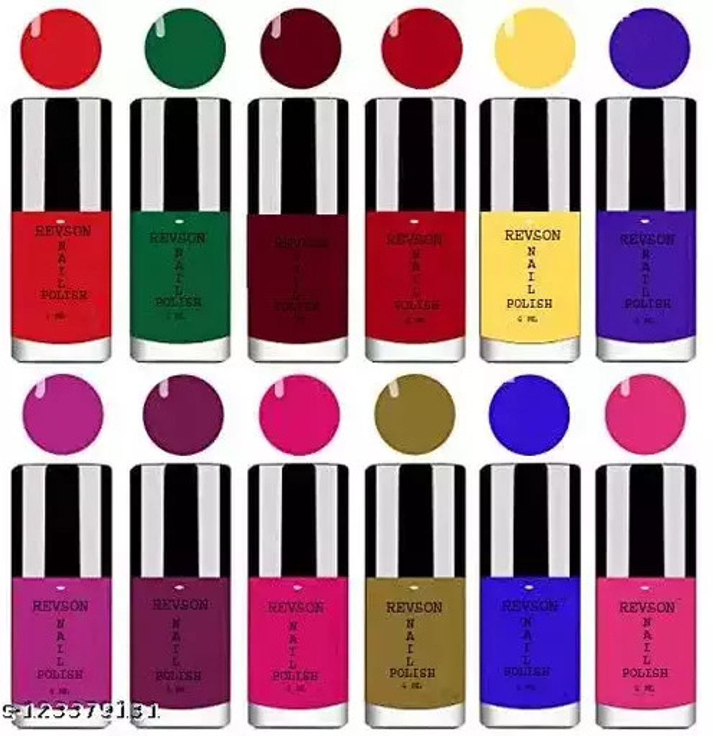 revson Long Lasting Nail Polish Combo Offer Set of 12 MULTICOLOR 3