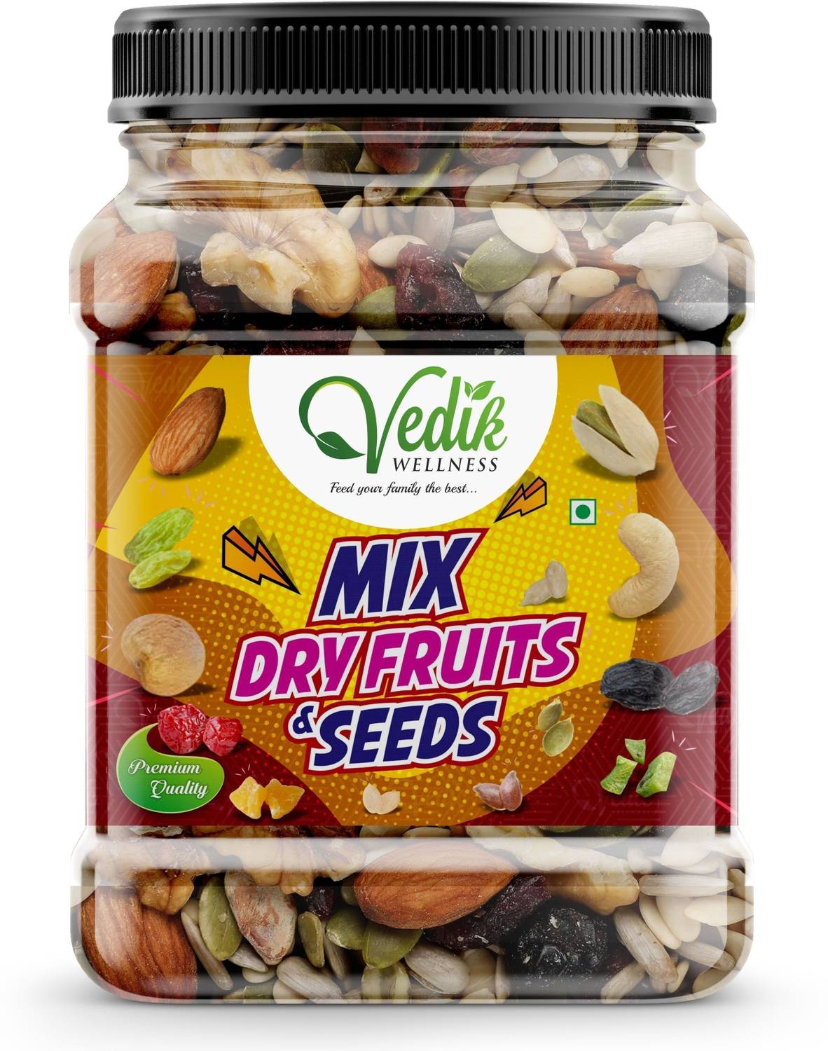 Vedik Welness Healthy Mix Seeds and Dry Fruits Nutmix - Image 2