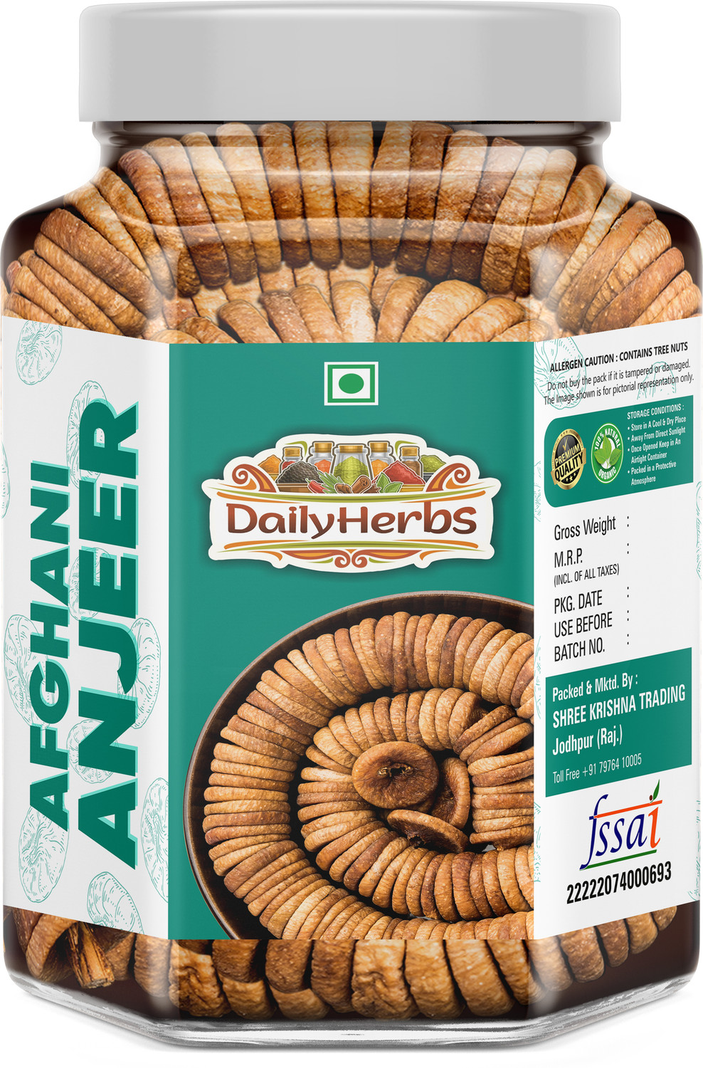 DailyHerbs Premium Afgani Anjeer || Medium Soft Figs