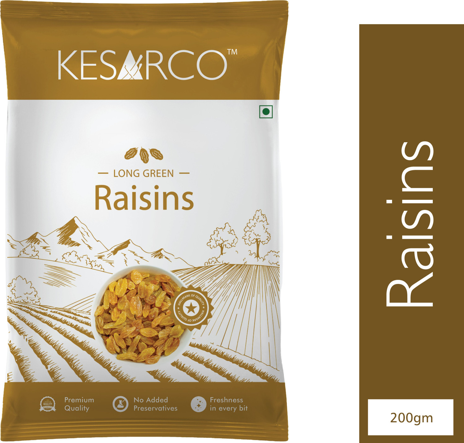 KESARCO A rich source of Calcium, Vitamin D, Phosphorus, Antioxidants, iron and fibre Raisins