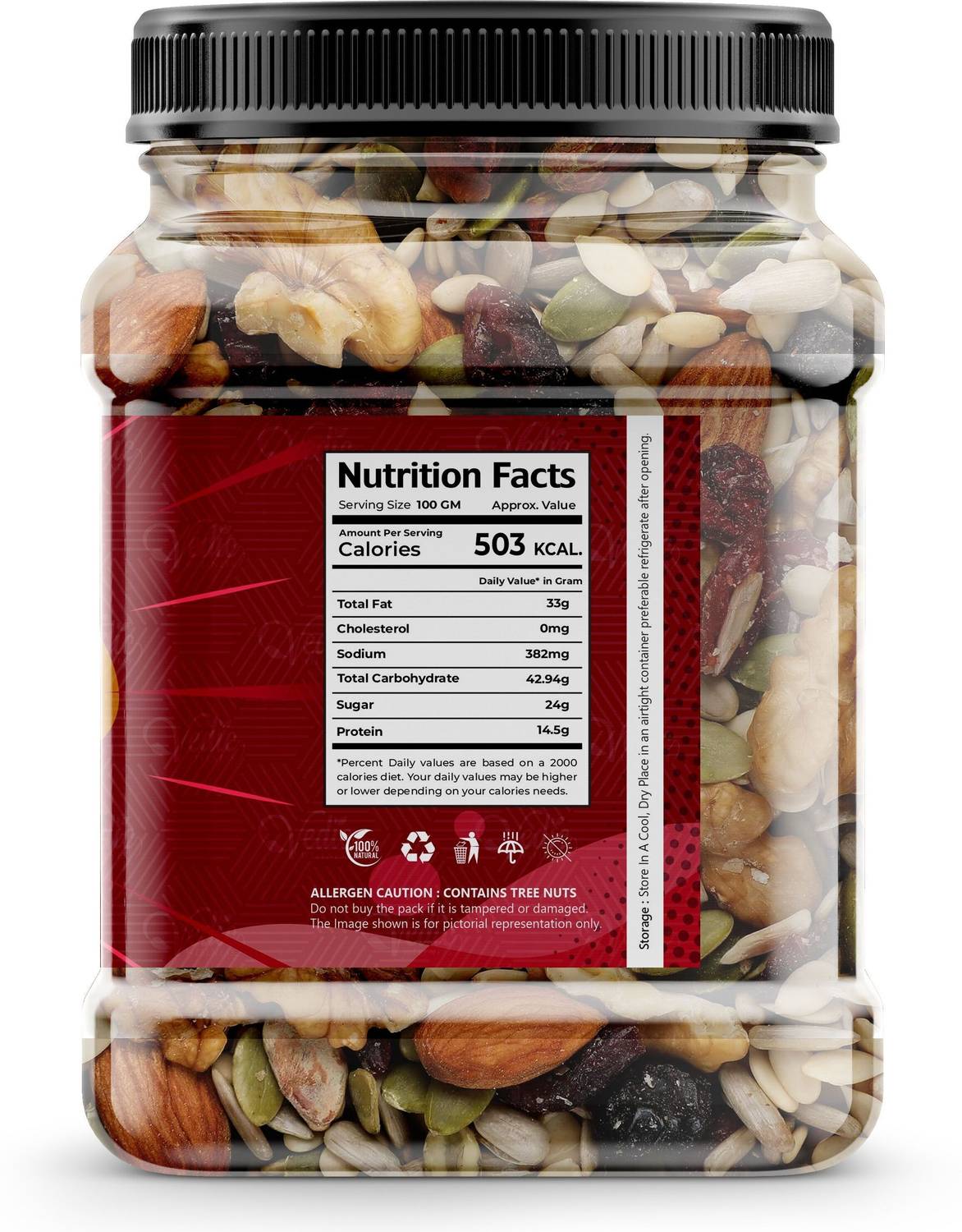 Vedik Welness Healthy Mix Seeds and Dry Fruits Nutmix - Image 4