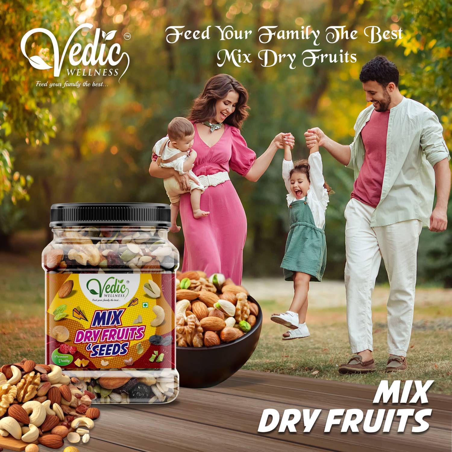 Vedik Welness Healthy Mix Seeds and Dry Fruits Nutmix - Image 5
