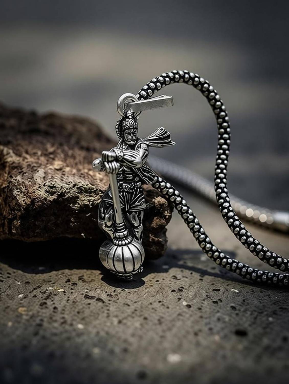 Syfer Hanuman with Gada Silver Brass Pen - Image 2