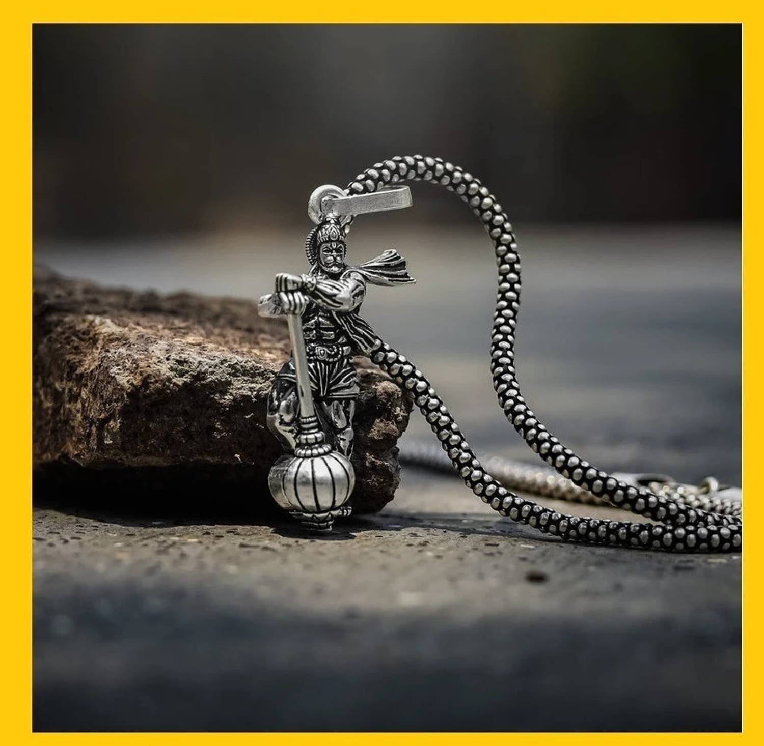 Syfer Hanuman with Gada Silver Brass Pen - Image 4