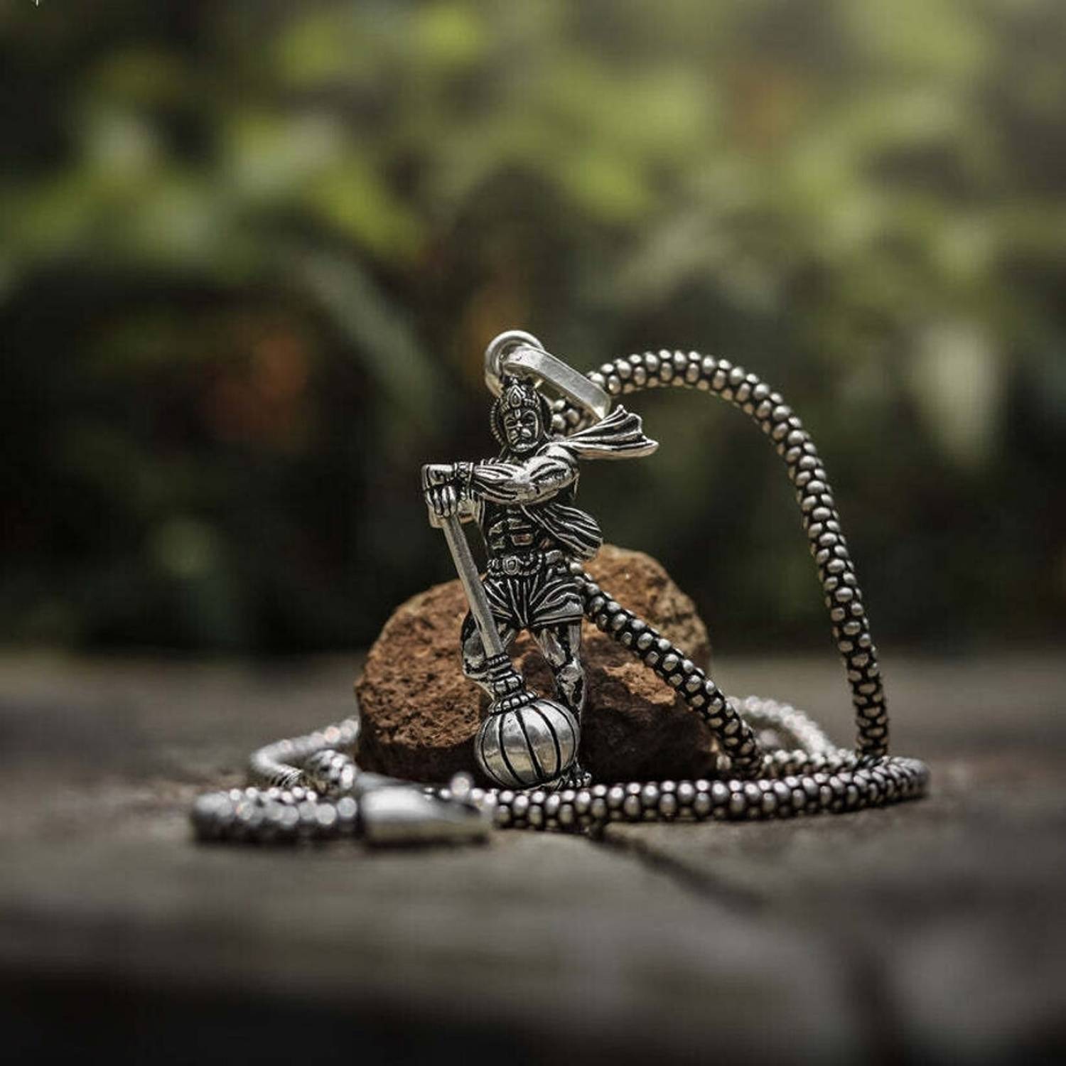 Syfer Hanuman with Gada Silver Brass Pen - Image 5