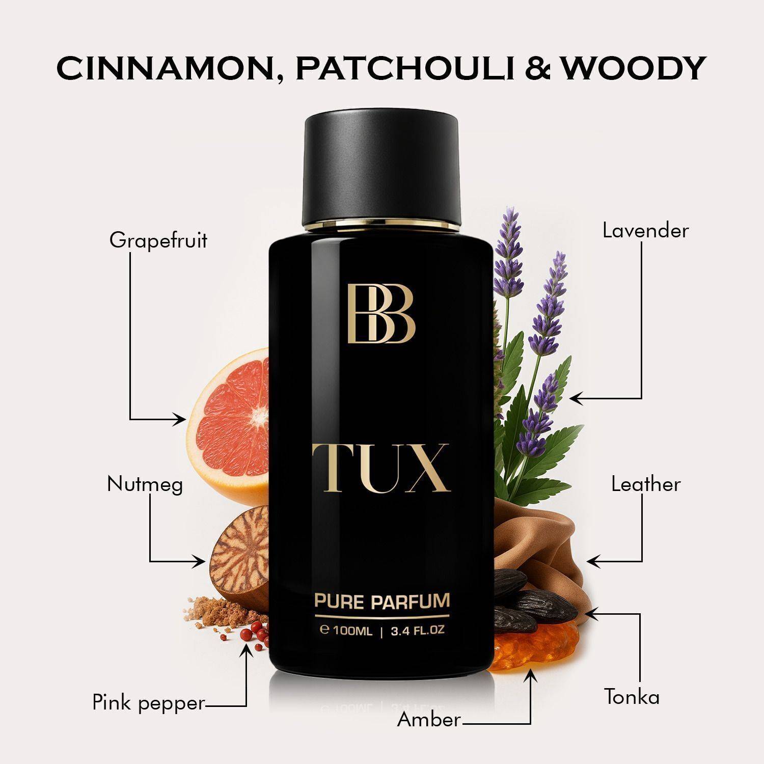 BERGAMOT BEAUTE TUX Pure Perfume For Men 15 ml - Image 4