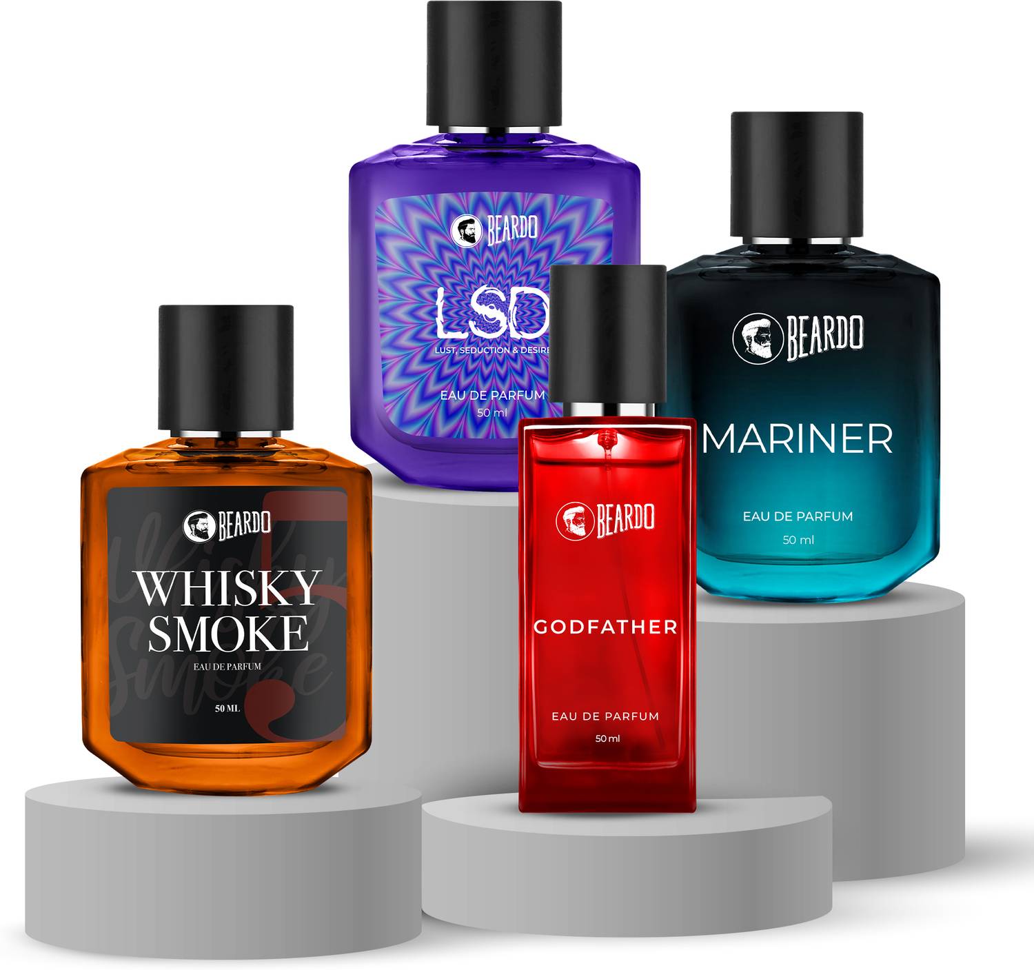 BEARDO Mariner, LSD, Whiskey Smoke & Godfather Perfume 200 ml - Image 1