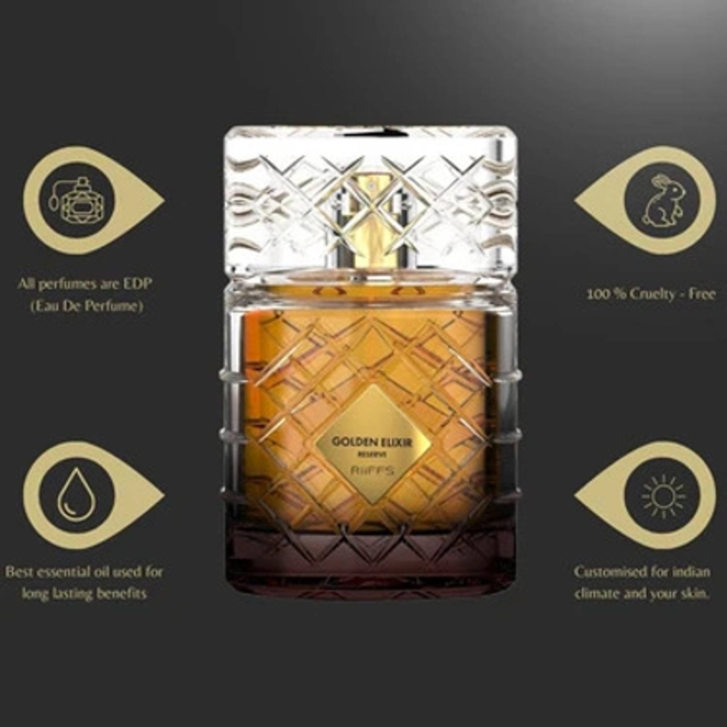 RiiFFS Golden Elixir Reverse Extrait De Parfum, 100 ml - Image 4