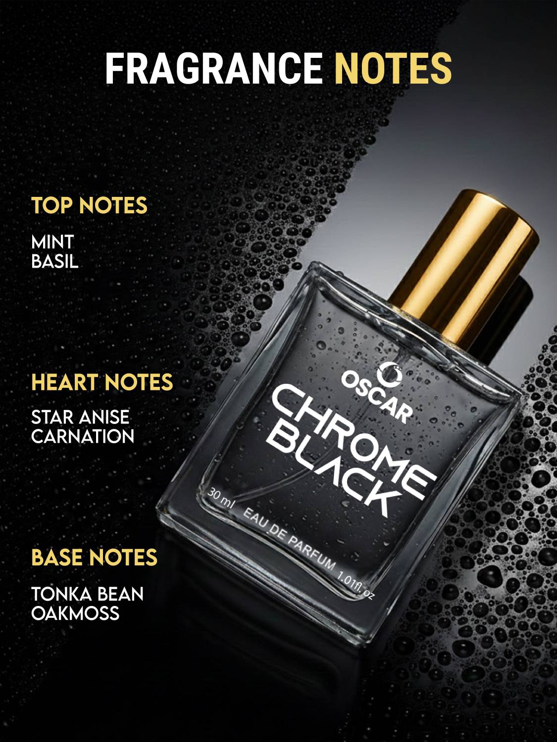 OSCAR Chrome Black, Ignite, Greed Perfume Combo, 90 ml - Image 5