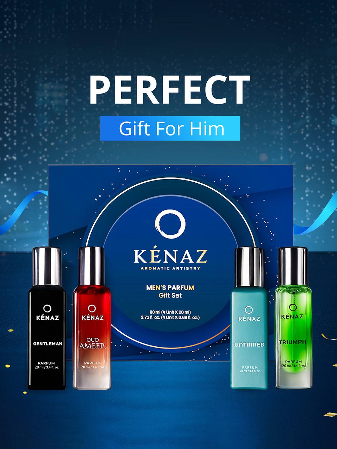 Kenaz Men’s Perfume Gift Set 4x20ml Pack of 4 · 20 ml (80 ml total) - Image 5