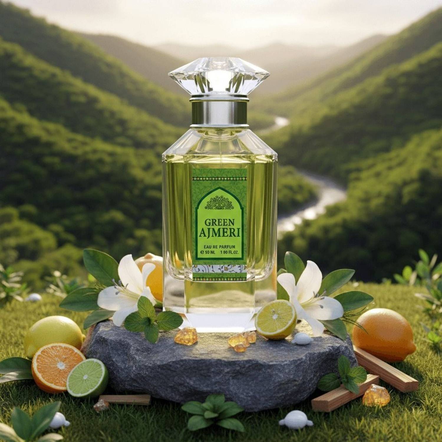 MEENA Green Ajmeri Unisex Eau De Parfum 50ml - Image 2