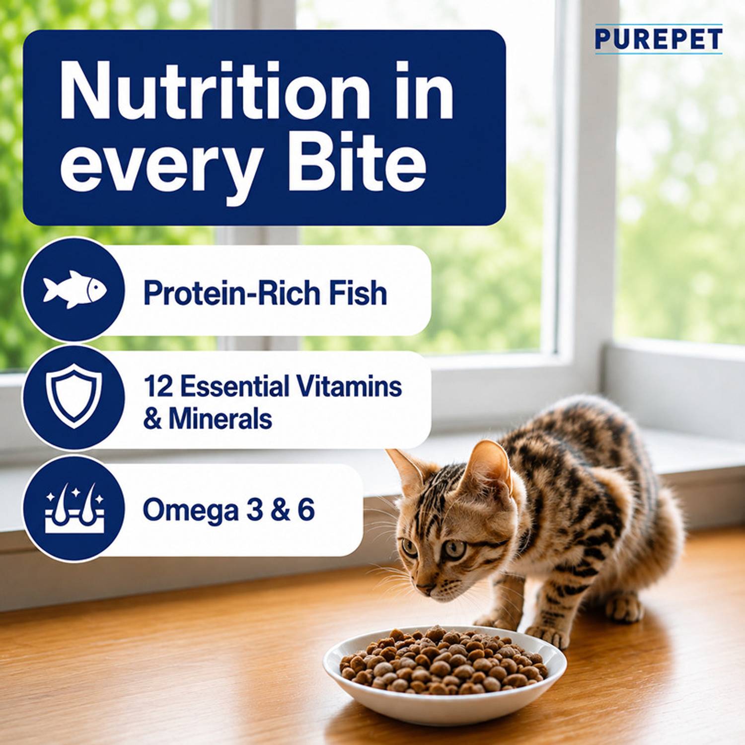 Purepet Ocean Fish 6 kg Dry Adult Cat Food - Image 2