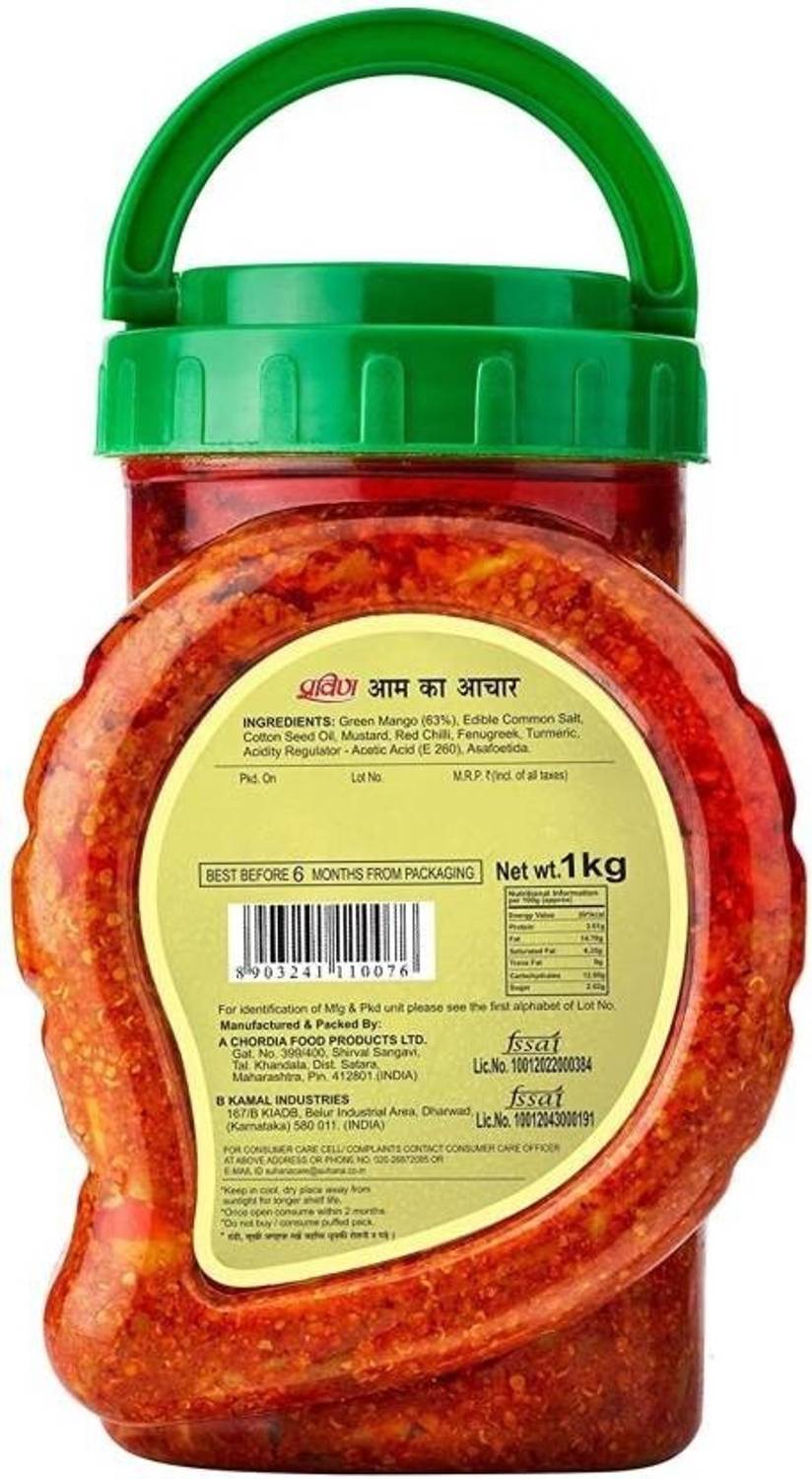 pravin Fresh Mango Pickle 1kg - Image 3