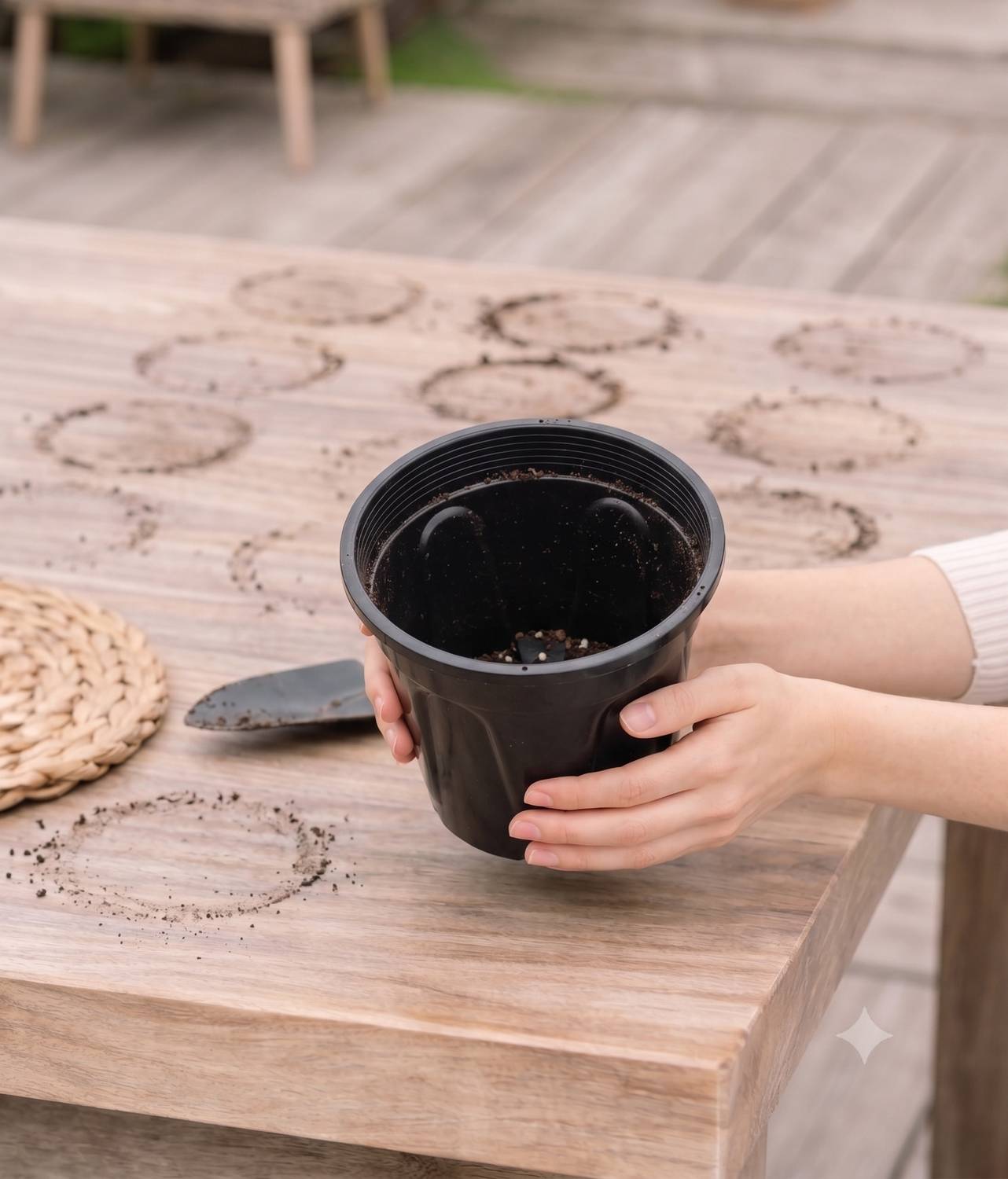 HARIYALI HOME Black Plastic Planter Pots (Pack of 12) - Image 2
