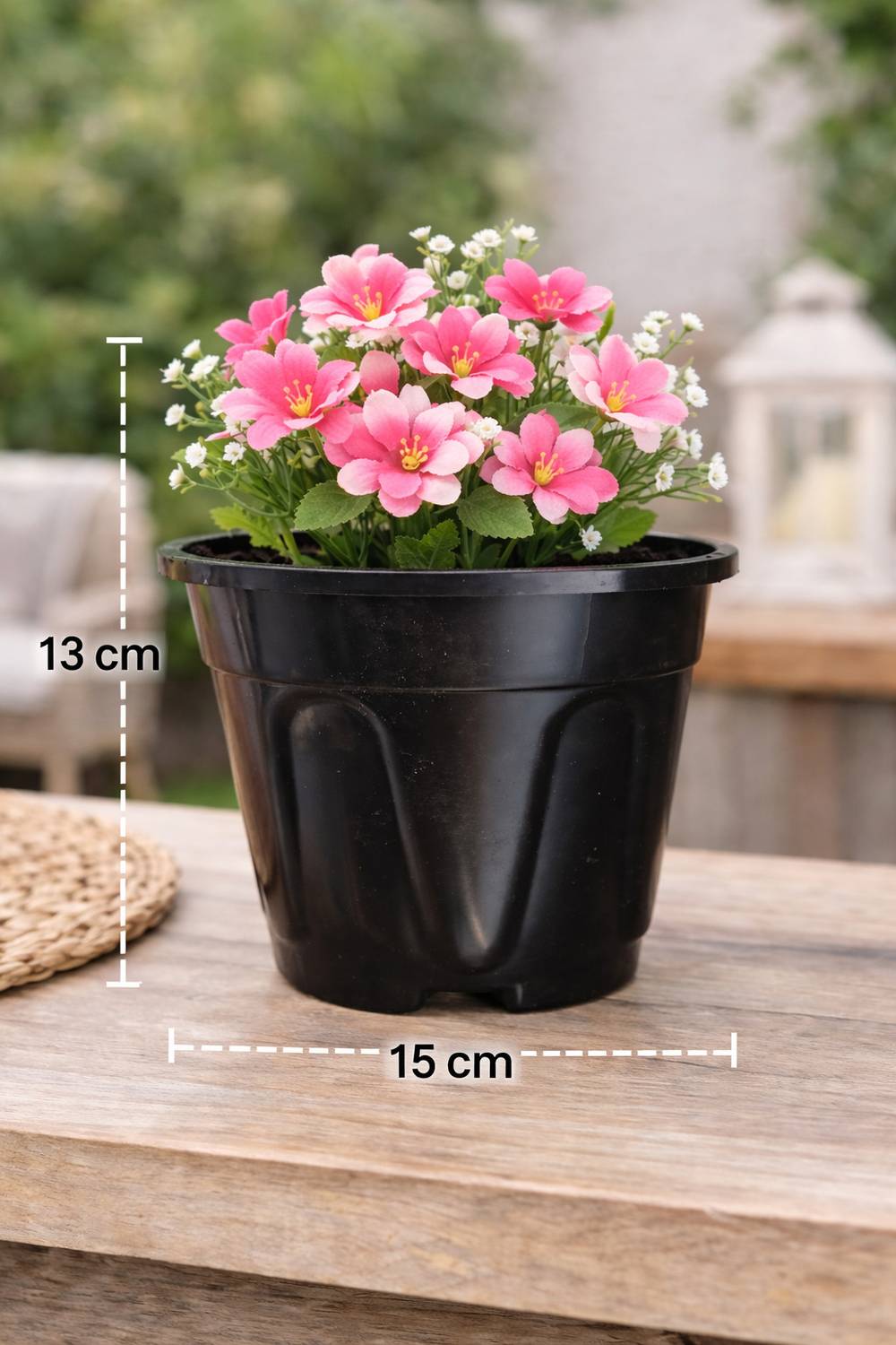 HARIYALI HOME Black Plastic Planter Pots (Pack of 12) - Image 3