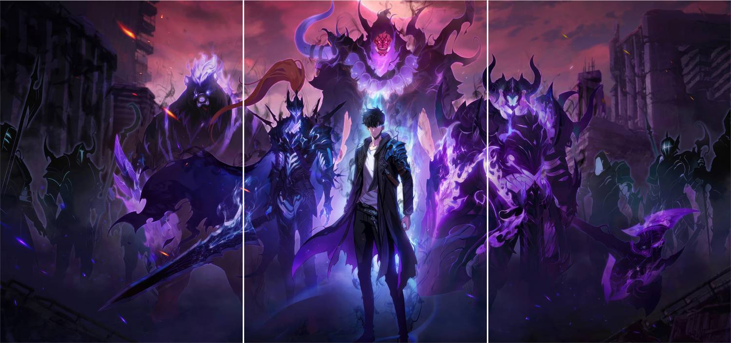 Jinwoo Sung Solo Leveling Poster Set of 3 Pack of 3 - Image 2