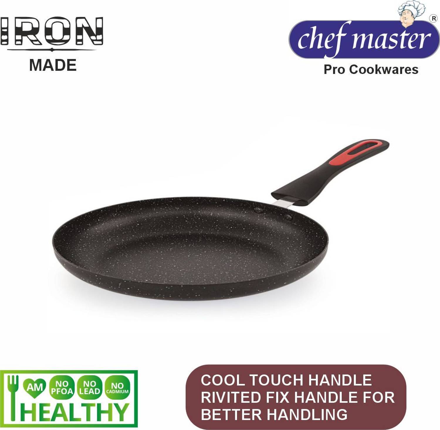 Chefmaster iron-Pro 24 cm Carbon Steel Frying Pan - Image 3