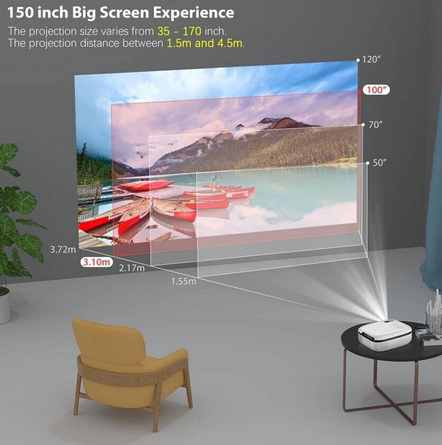 PLAY MP7 Full HD LED WiFi 3D Projector - Image 5