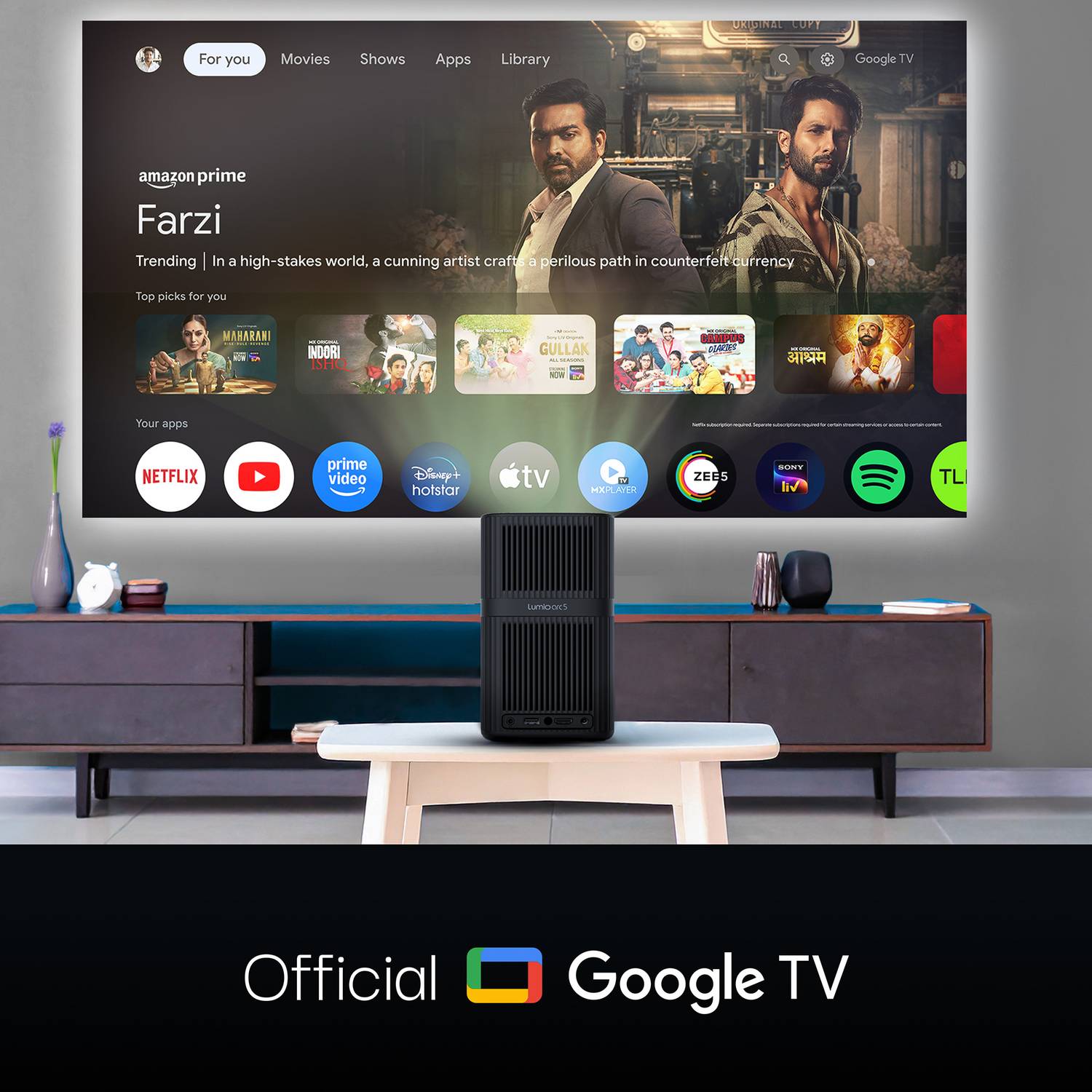 Lumio Arc 5 100" Portable Google TV Projector - Image 2