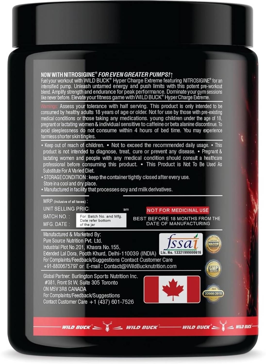 WILD BUCK Hyper Charge Pre Workout - Image 5