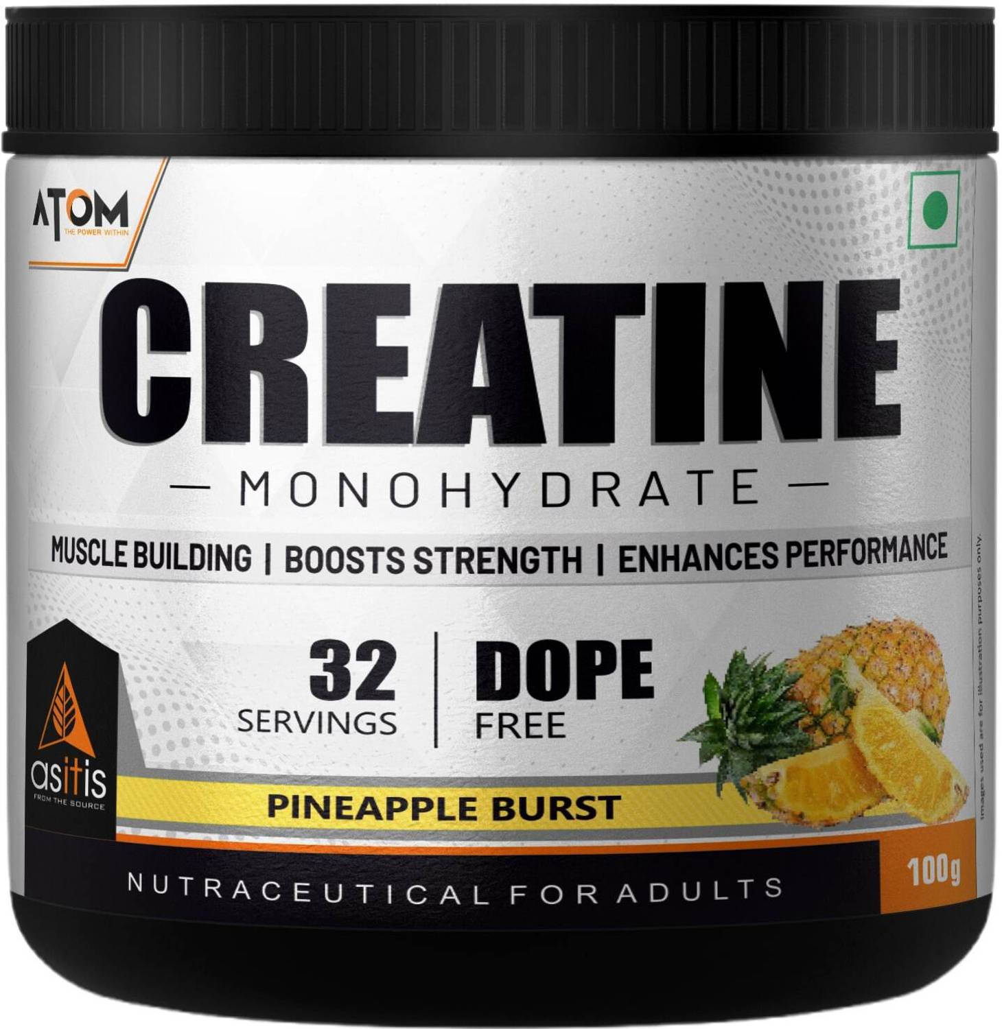 AS-IT-IS Nutrition ATOM Creatine Monohydrate 100g - Image 1